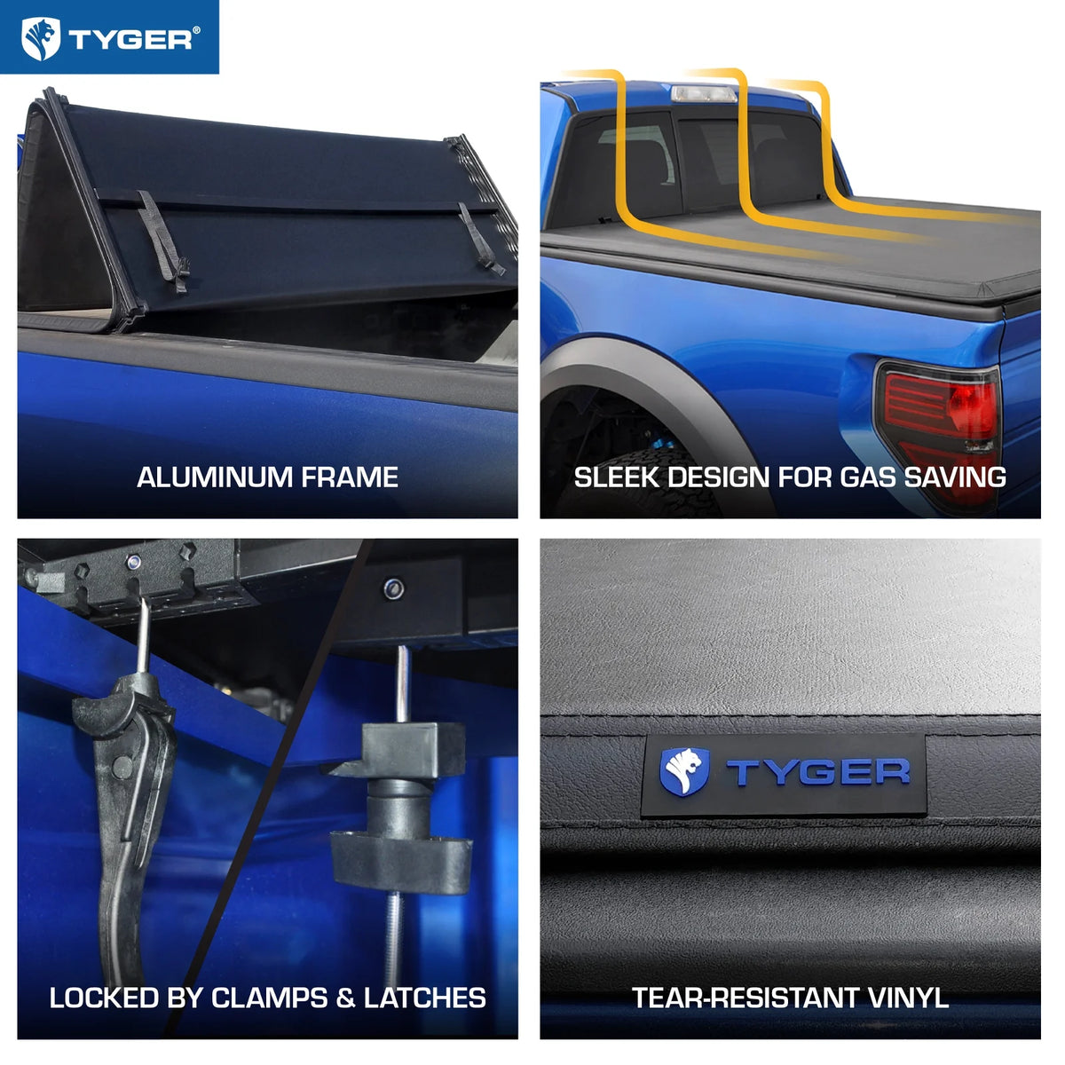 Soft Tri-fold Truck Bed Tonneau Cover for 2014-2018 Chevy Silverado GMC Sierra 1500; 2015-2019 2500 3500HD; 2019 LD / Limited | 8' (98") Bed P45378