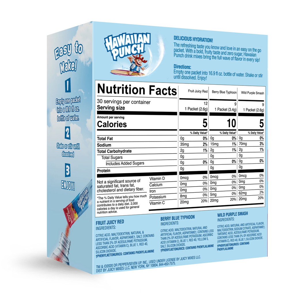 Sugar Free Variety Pack Powder Drink Mix 30ct Z881