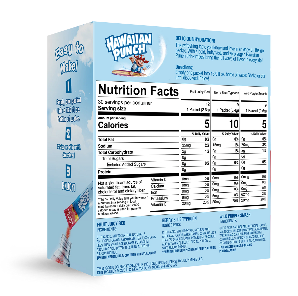 Sugar Free Variety Pack Powder Drink Mix 30ct Z881