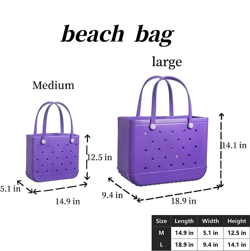 Purple EVA Waterproof Beach Bag U60763
