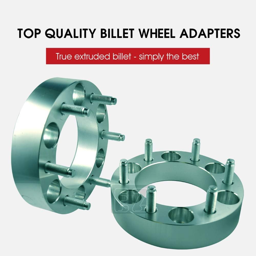 2 Billet Wheel Adapters 6x5.5 to 6x5.5 Thickness 2 inch 108mm Bore Pack of 2 O8104
