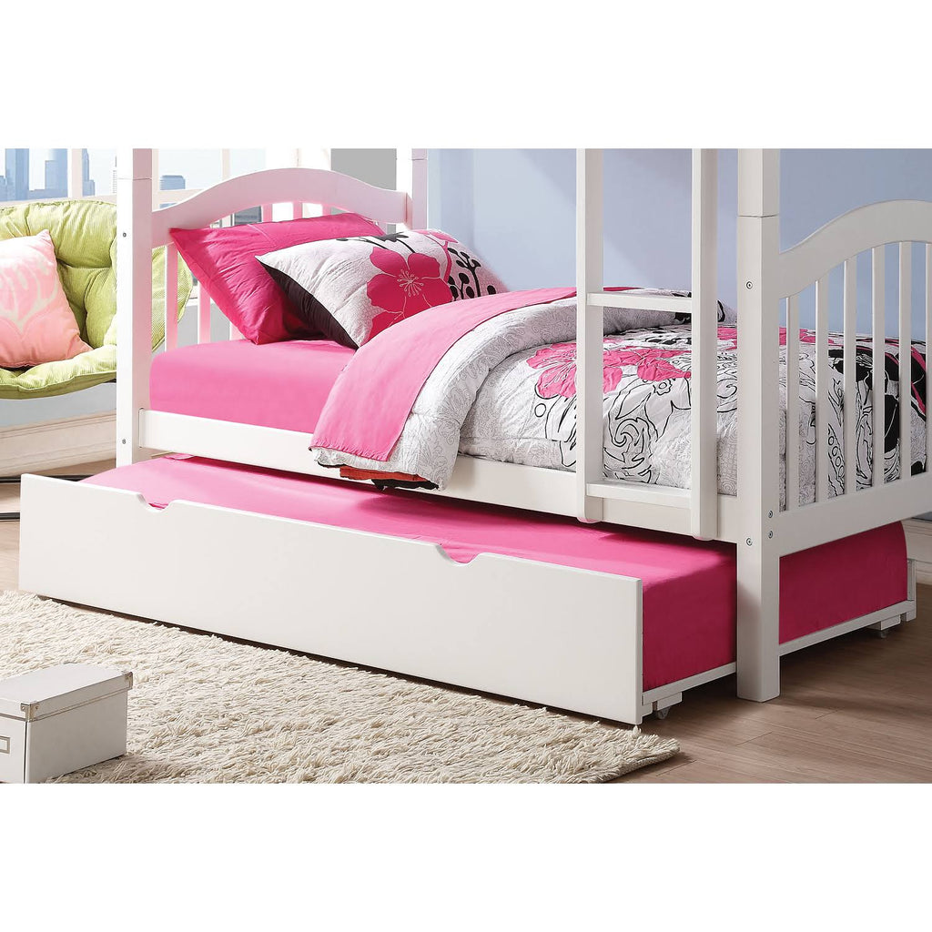 White Twin/Twin Bunk Bed F12419