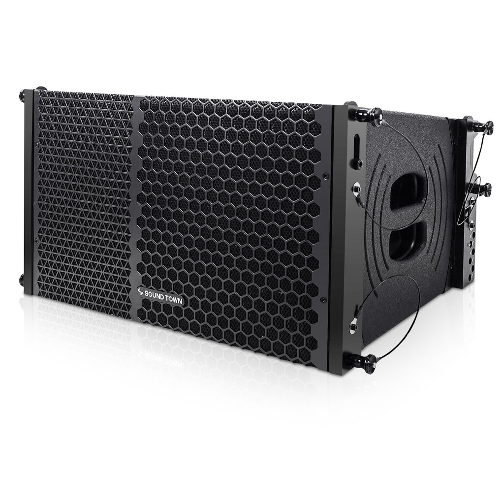 10 Powered Two-Way Line Array Loudspeaker System with Titanium Compression Driver, Black R1997