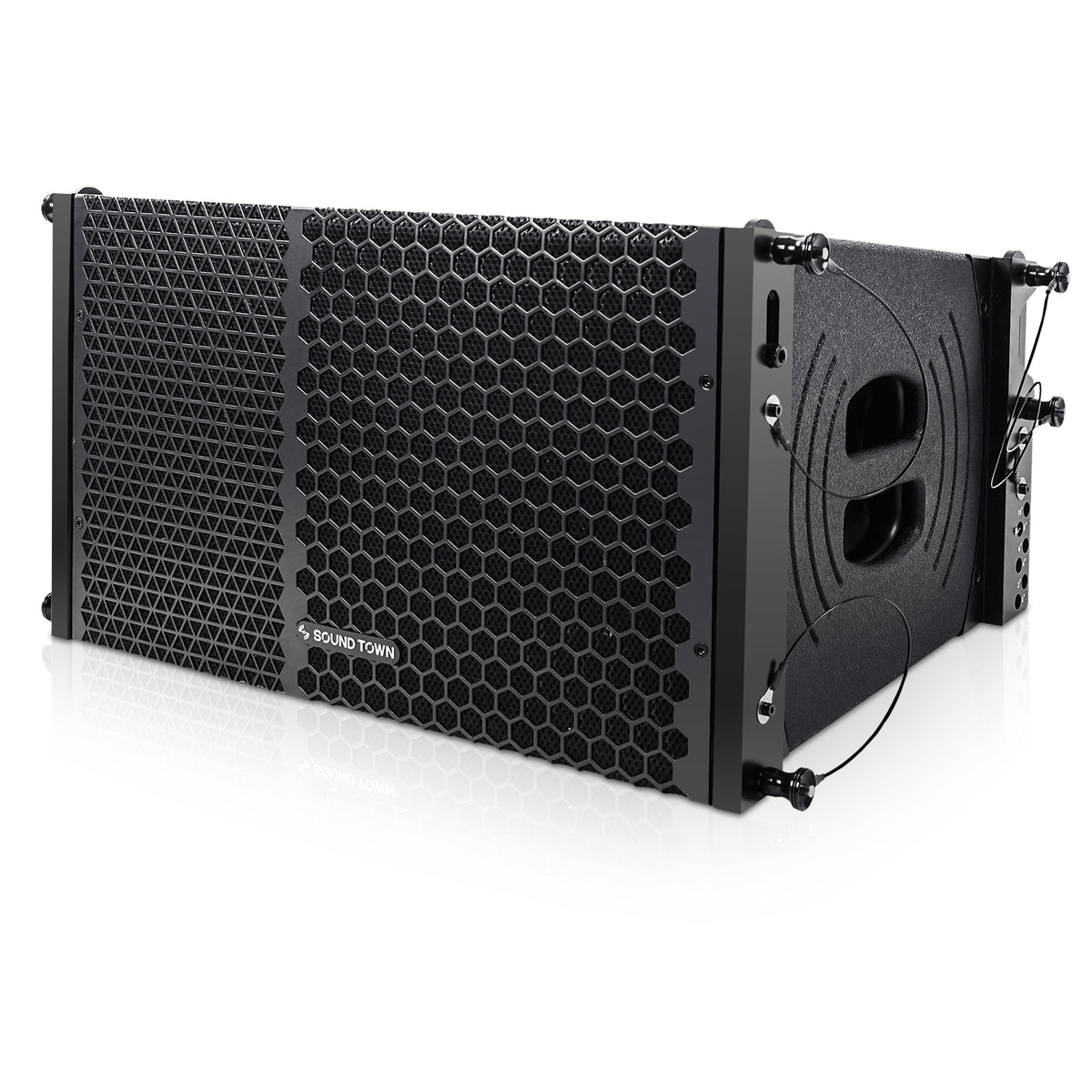 10 Powered Two-Way Line Array Loudspeaker System with Titanium Compression Driver, Black R1997
