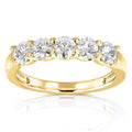 14K Yellow Gold Moissanite Bridal Wedding Band X720