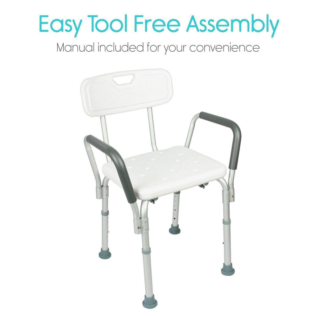 Shower Chair with Back and Arms S886
