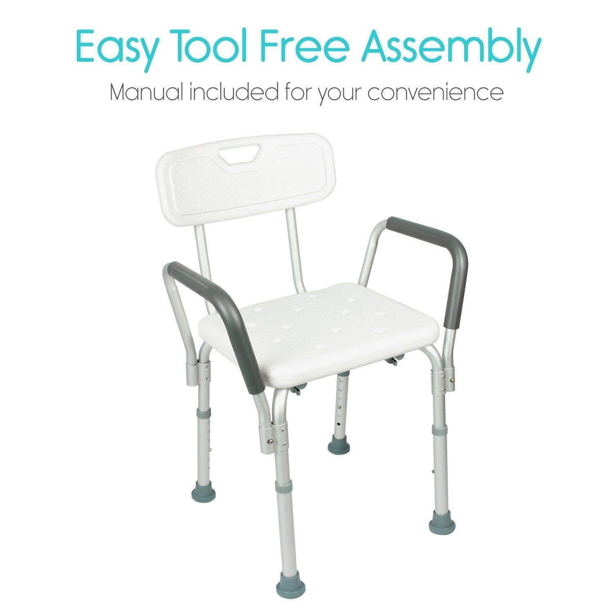 Shower Chair with Back and Arms S886