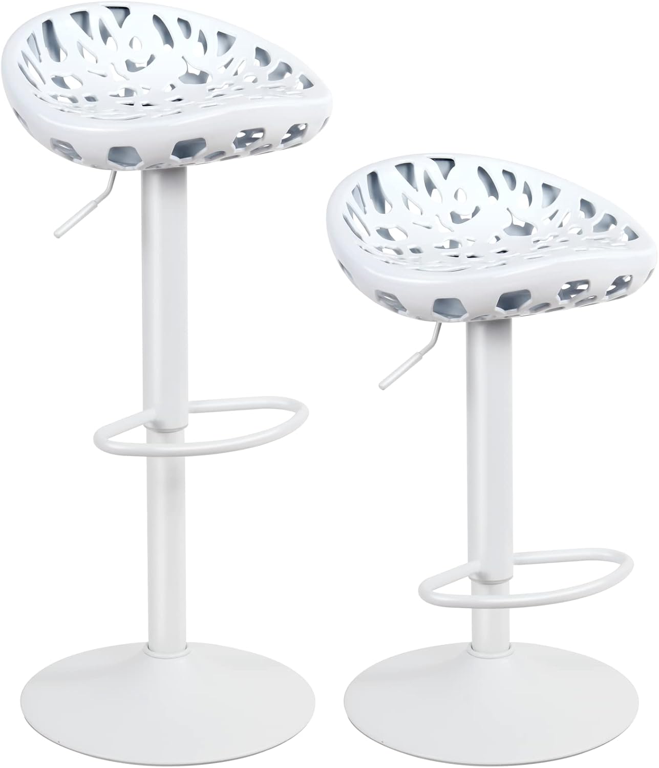 Black 360° Swivel Adjustable Metal Bar Stools Set of 2 T939645