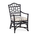 Blue and Cream Stripe Arm Chair T93422