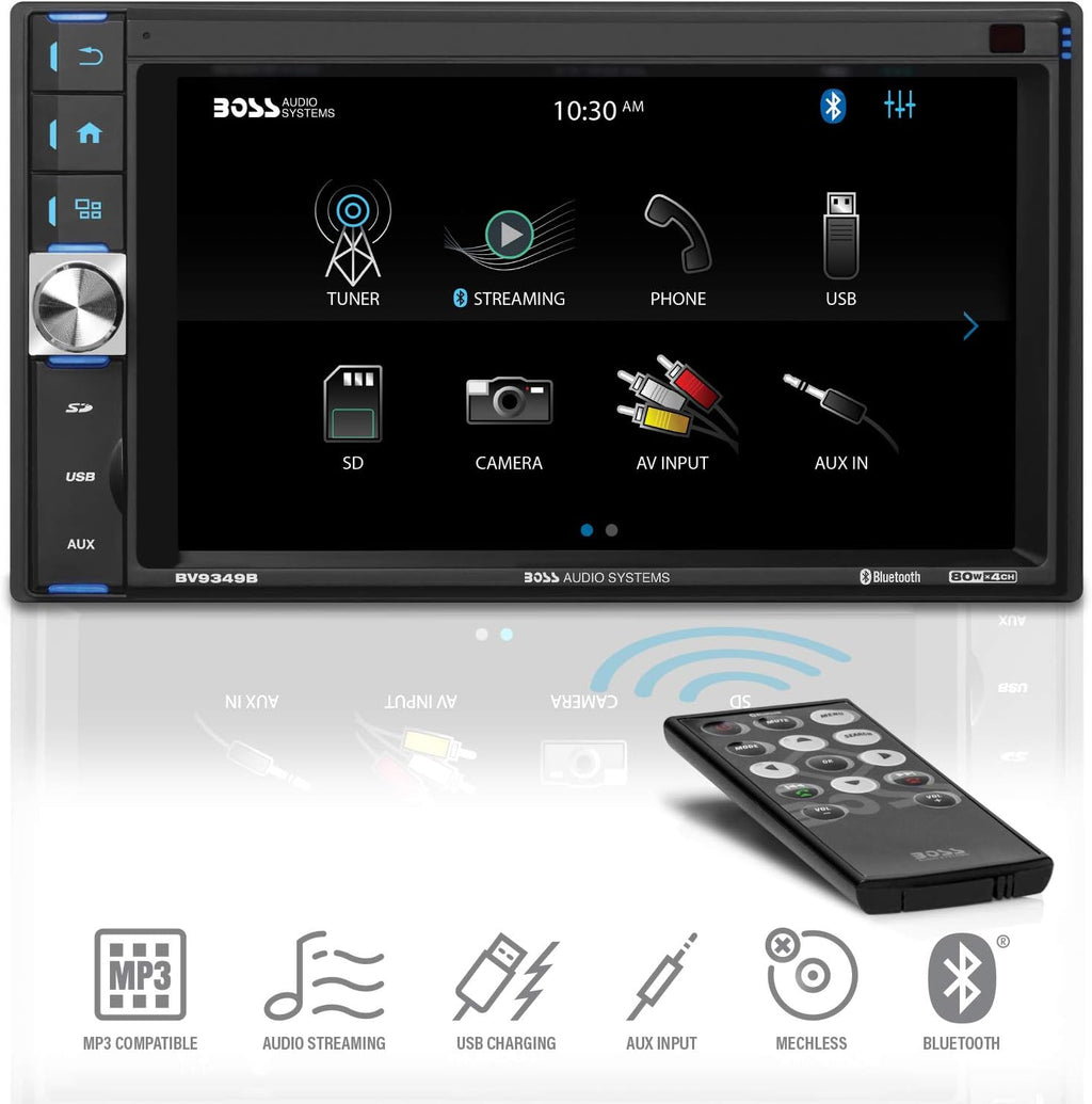 Single Din Bluetooth Car Stereo with CD/MP3/USB/AUX Input F82943