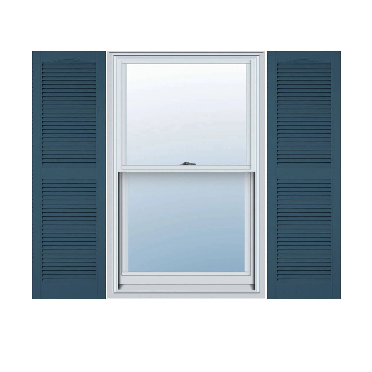 Classic Vinyl Louver Shutters with Shutter-Loks, Per Pair Q104