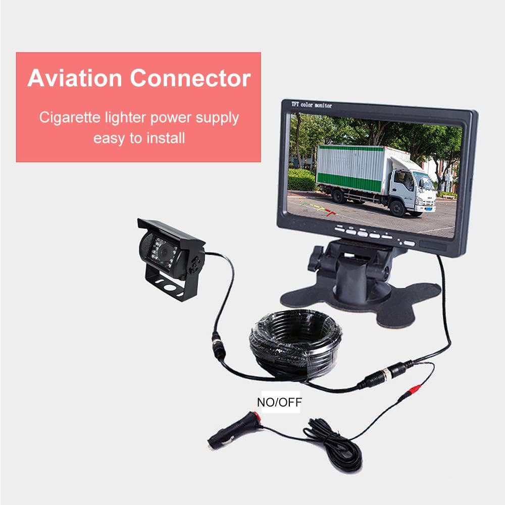 7 Inch 1080P Waterproof Rear View Camera with Monitor Kit L70058
